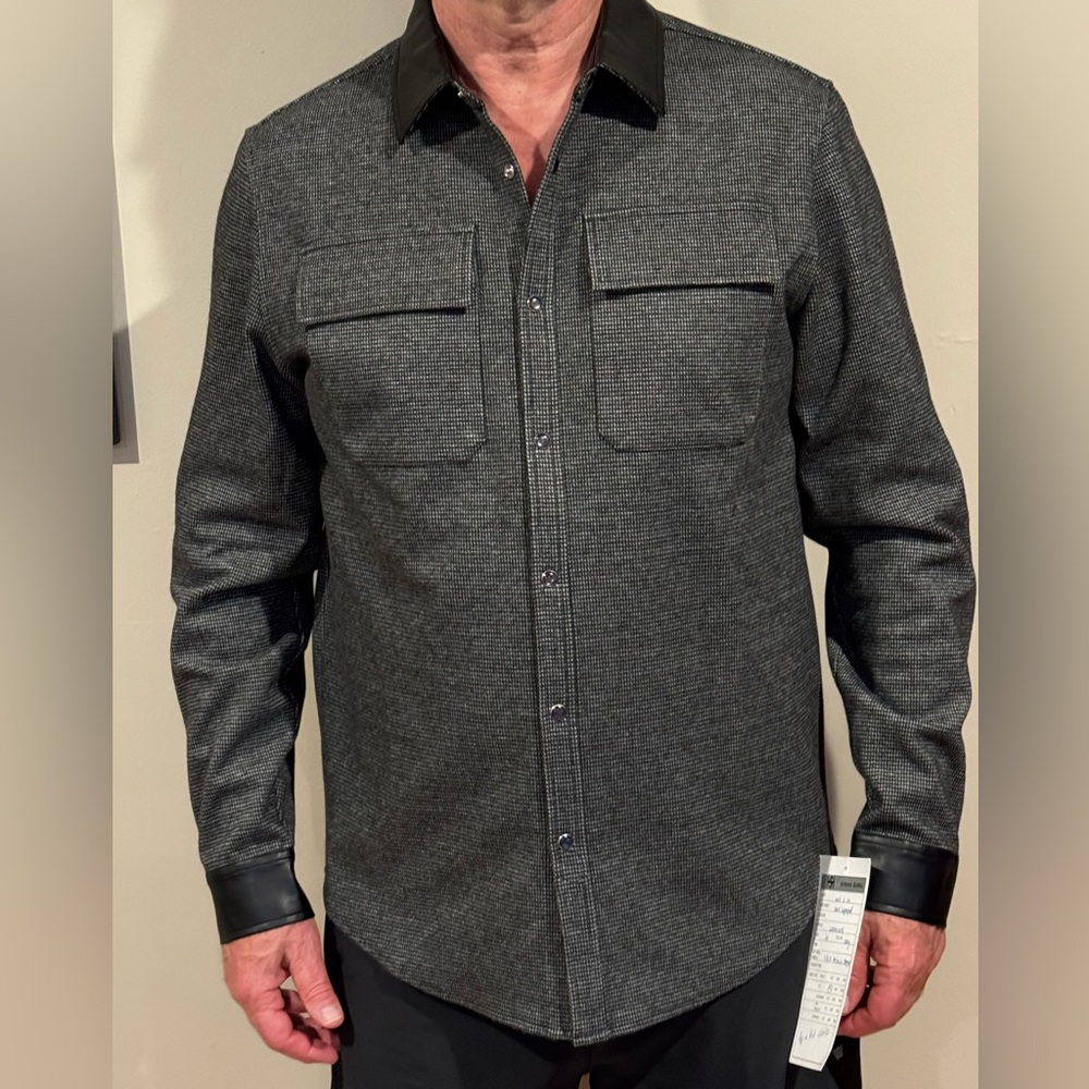 Karl Lagerfeld-Mens M, Spread collar long sleeve shirt/jacket-NWT Sample